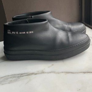PURE NVL PR 15 576 Black Leather Slip Ons